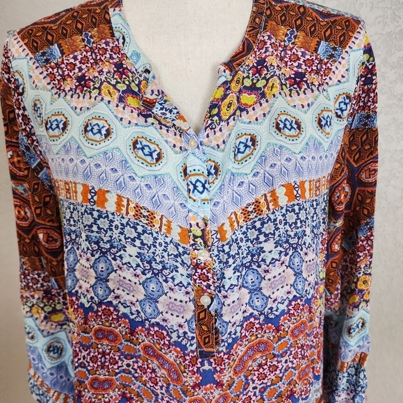 Soft Surroundings Long line tunic blouse size Large - Picture 2 of 8